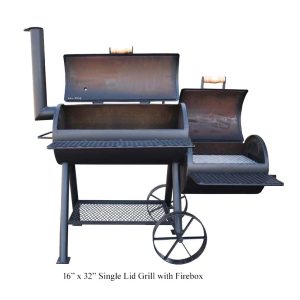 Single Lid Grill with Firebox