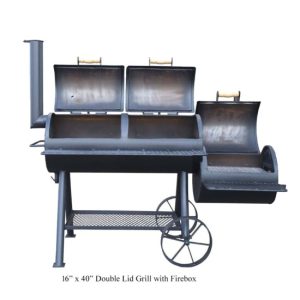 Double Lid Grill with Firebox