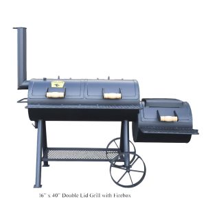 Double Lid Grill with Firebox