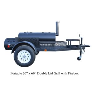 Portable Grill with Firebox