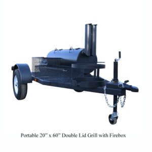 Portable Grill with Firebox